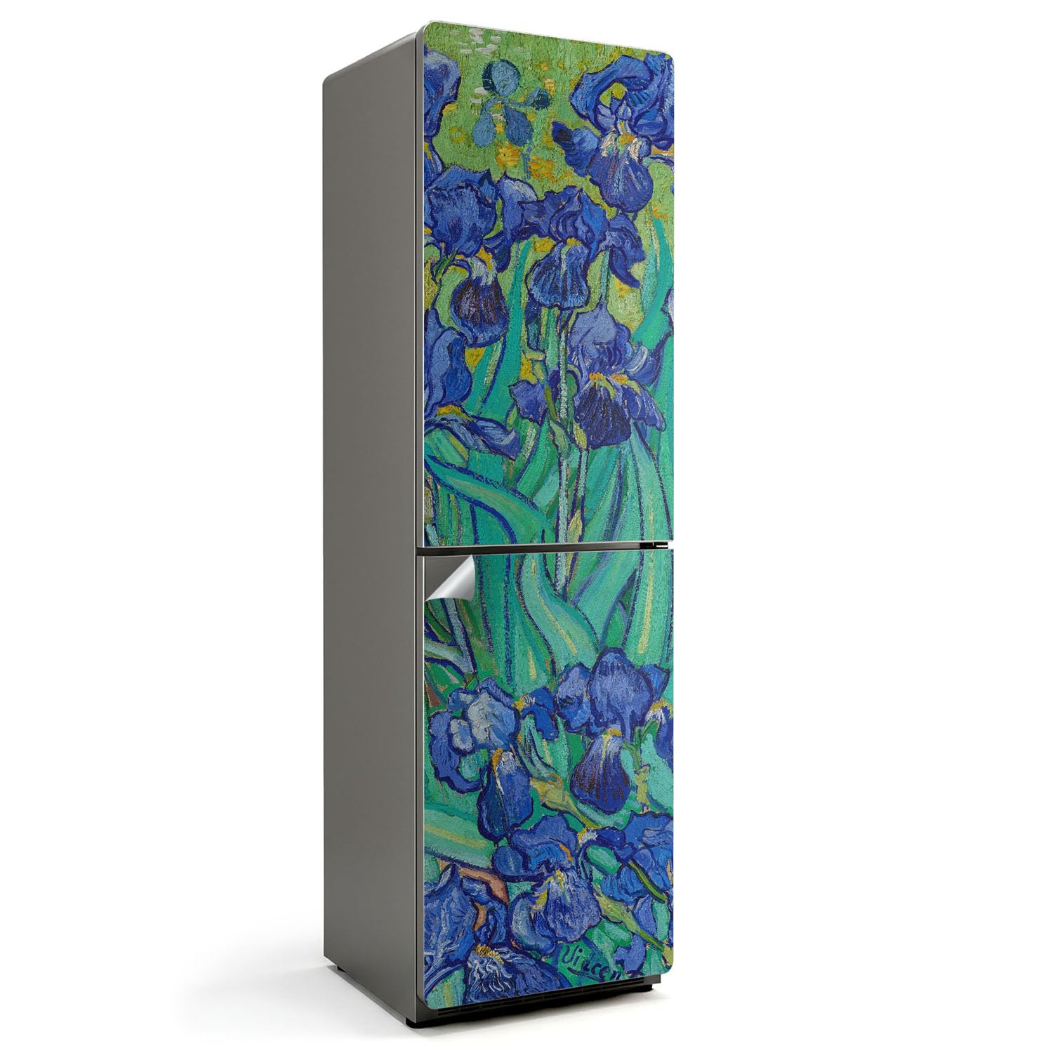 Sticker iris pour réfrigérateur 60x205cm : habillage élégant et haute protection de cuisine