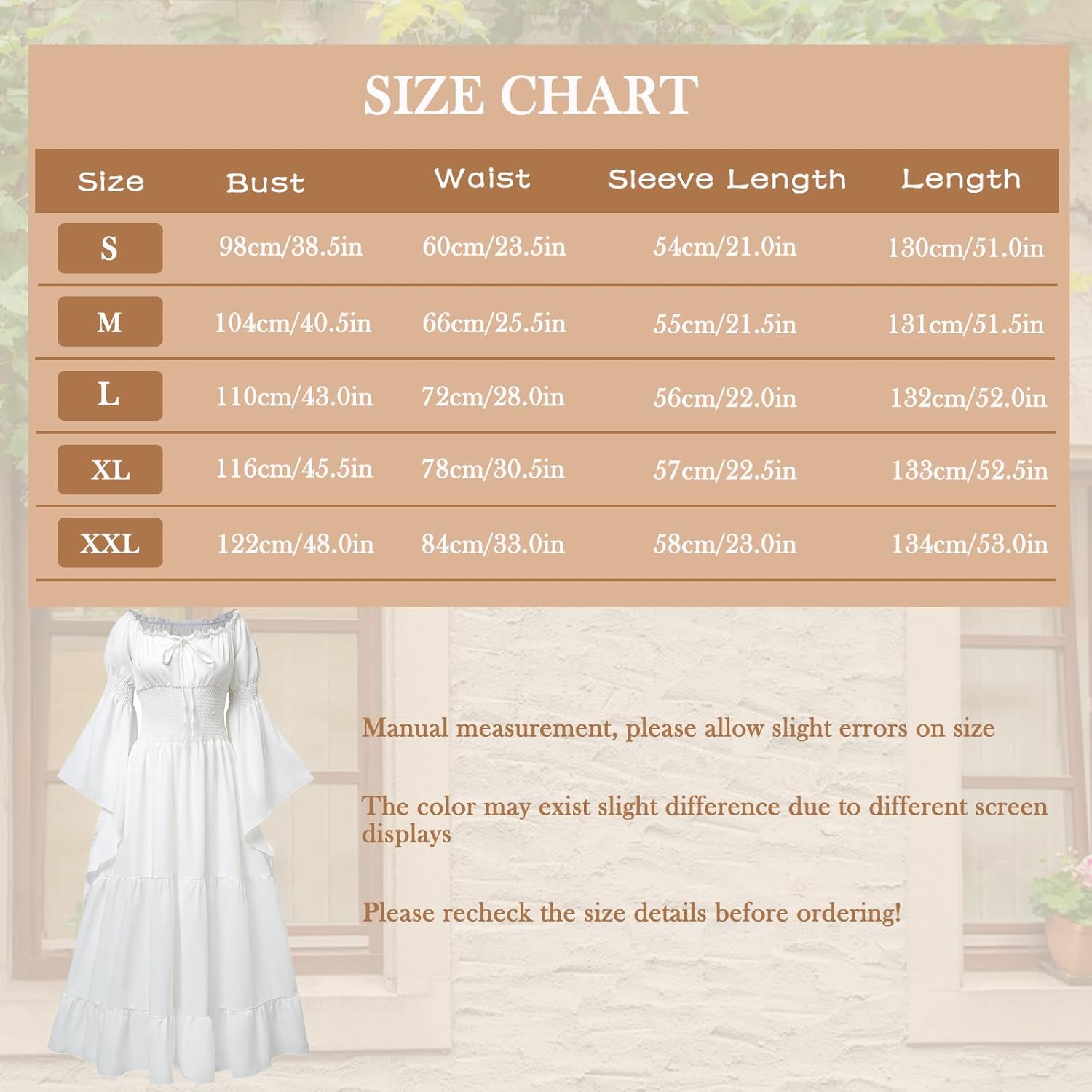 Renaissance Faire Costume Women Medieval Victorian Dress Witch Fairy Pirate Dress - Image 6