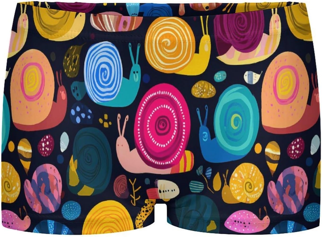 Colorful Snail Pattern Fashion Women's Boxer Briefs Breathable Underpants Trunks Stretch Underwear