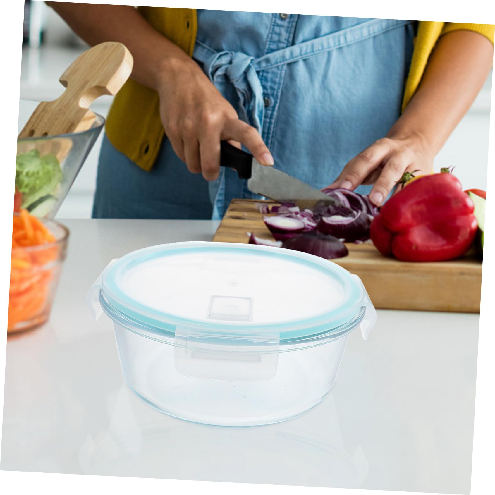MAGICLULU 2 Set Set Di Ciotole Di Pasto Kit Contenitori Per Alimenti Contenitore Per Alimenti Bento Da Ufficio Scatole Per Il Pranzo Degli Studenti Alto Borosilicato 3 Pezzi * 2