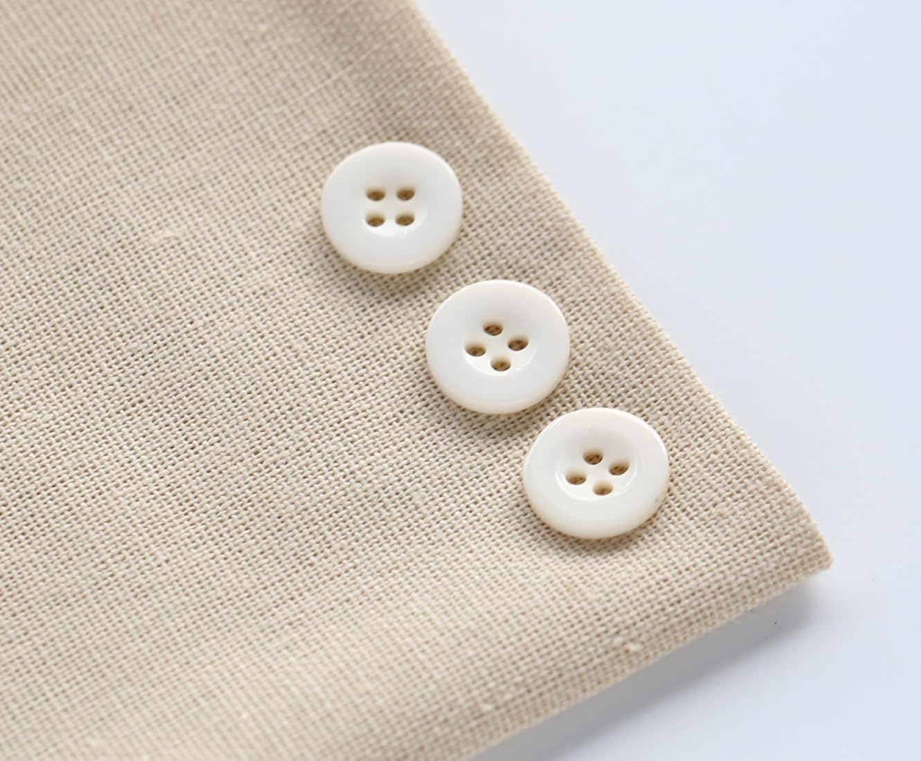 1/2 Inch (12.5mm) Small Size Round 4 Holes Buttons Beige Color Button for Sewing Clothing or DIY Crafts Projects Gift Pack of 300 PCS