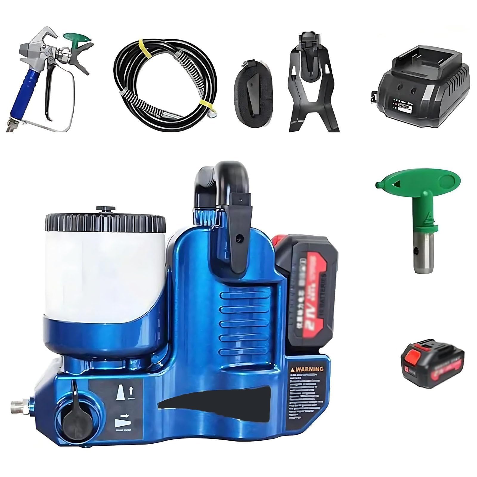 Pulverizador de pintura eléctrico inalámbrico con flujo de 1,1 l/min para pintar paredes