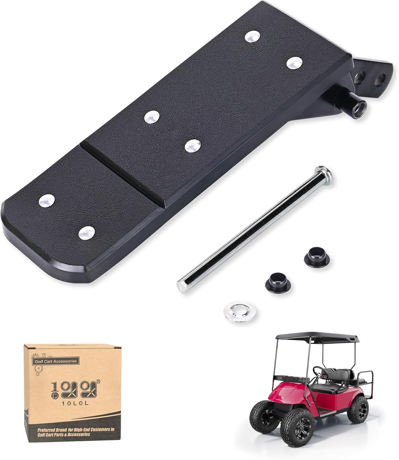 10L0L Golf Cart Accelerator & Brake Pedal Pad Kit Compatible with EZGO TXT G&E Golf Cart Models, OEM# 25799-G01, 25799-G03