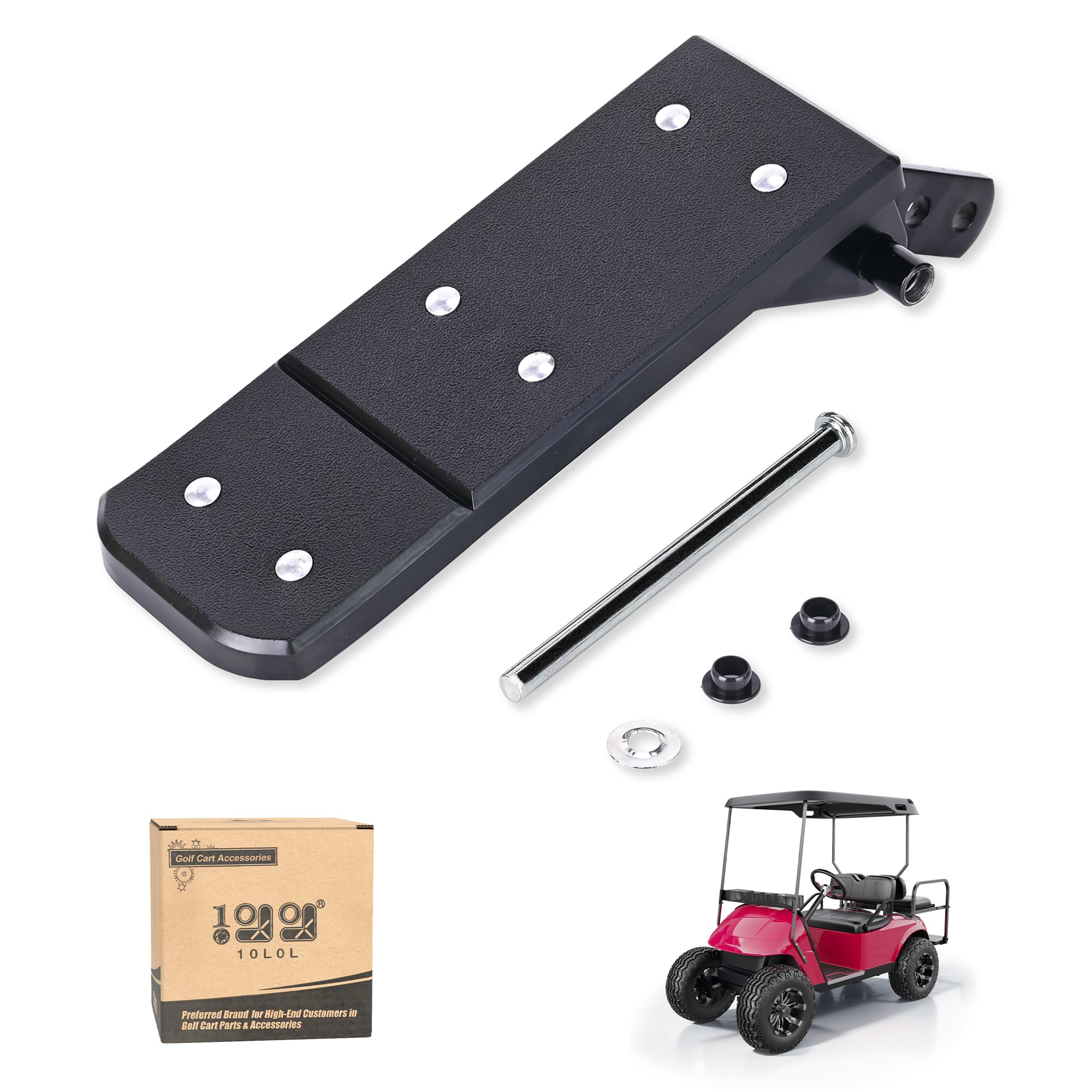 10L0L Golf Cart Accelerator & Brake Pedal Pad Kit Compatible with EZGO TXT G&E Golf Cart Models, OEM# 25799-G01, 25799-G03