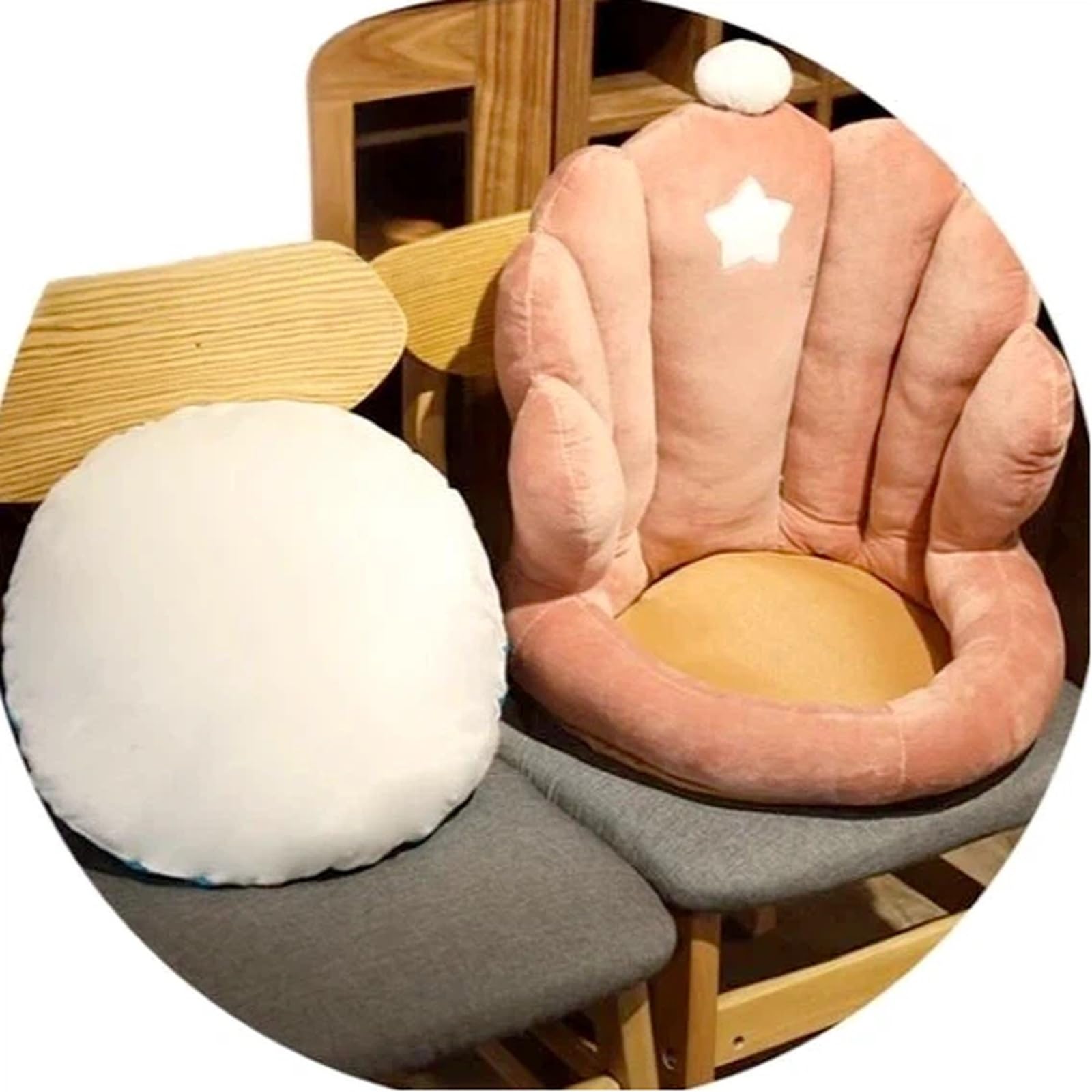 Kleines Sofa Lazy Sofa mit Bettrückenlehne, einzelnes Tatami-Bodenkissen for Kinder im Leseschlafsaal Einzelsofa(Orange)
