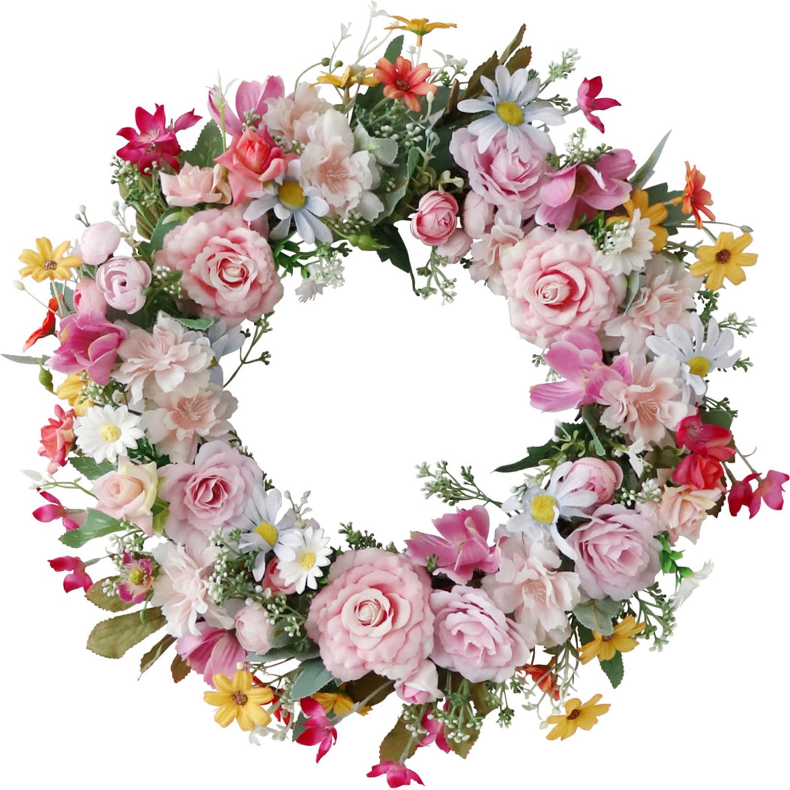 Beautifully Crafted Rose Garlands Artificial Flower Wreath Elegant Rose Headpiece Ornaments for Spring Versatile Flower Wreath