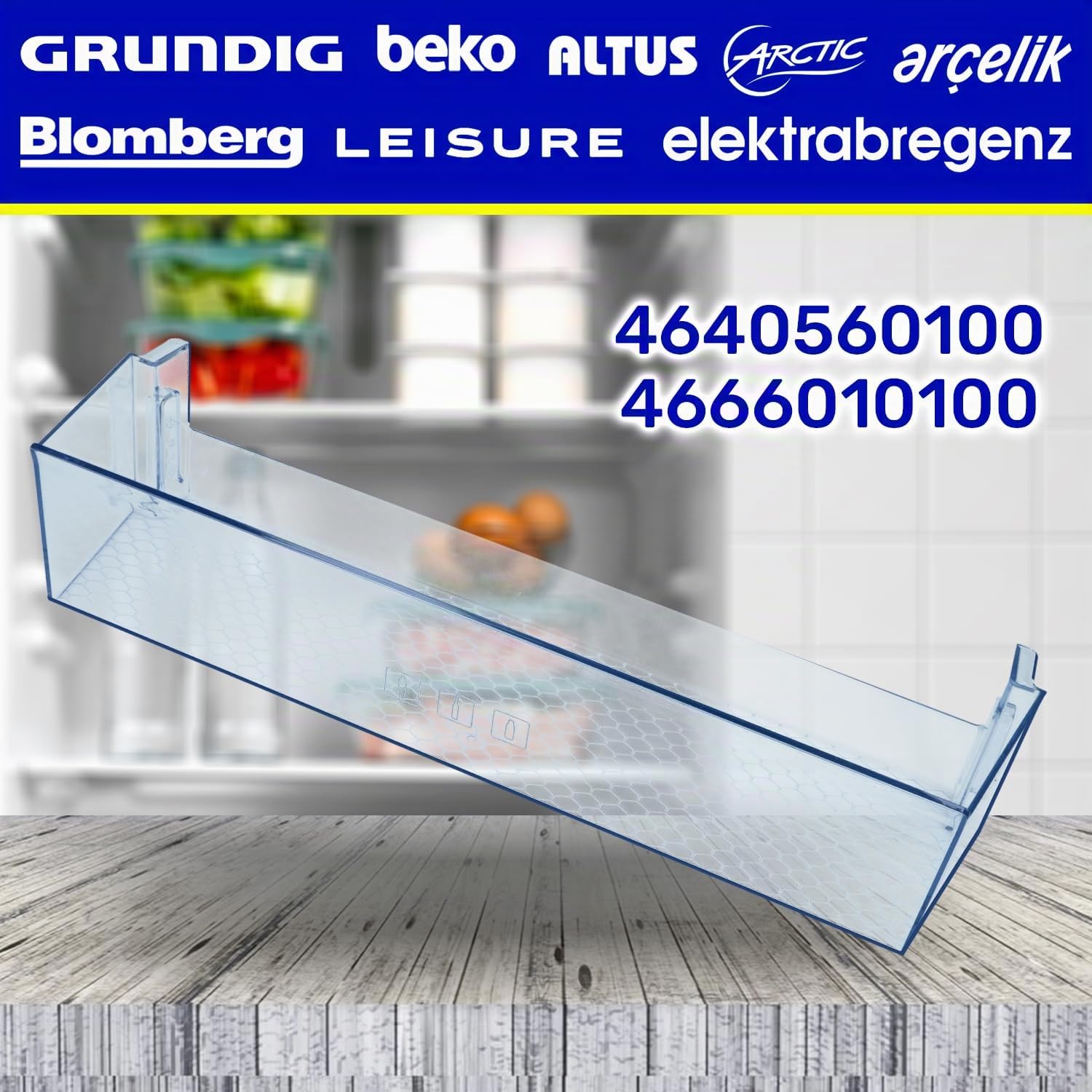 Balconnet Refrigerateur 430x115x90 mm Code Original 4640560100 pour Beko | Garantie de 10 Ans - MONTERAL