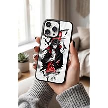 Apple iPhone 13 Pro ile Uyumlu Itachi Uchiha Tasar ml  Glossy Silikon K l f, Siyah