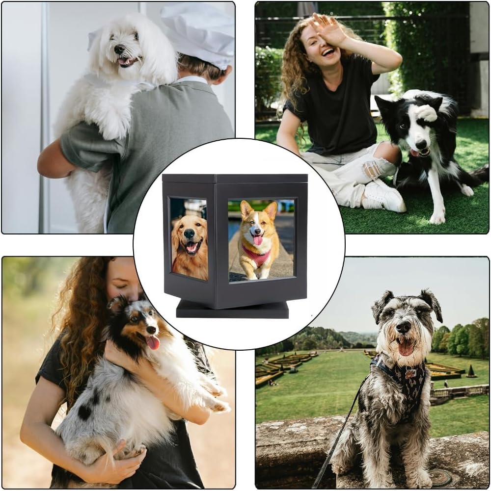 Pet Cremation Box Frame Memorial Box Gift for Pet Owners Photo Display Frame