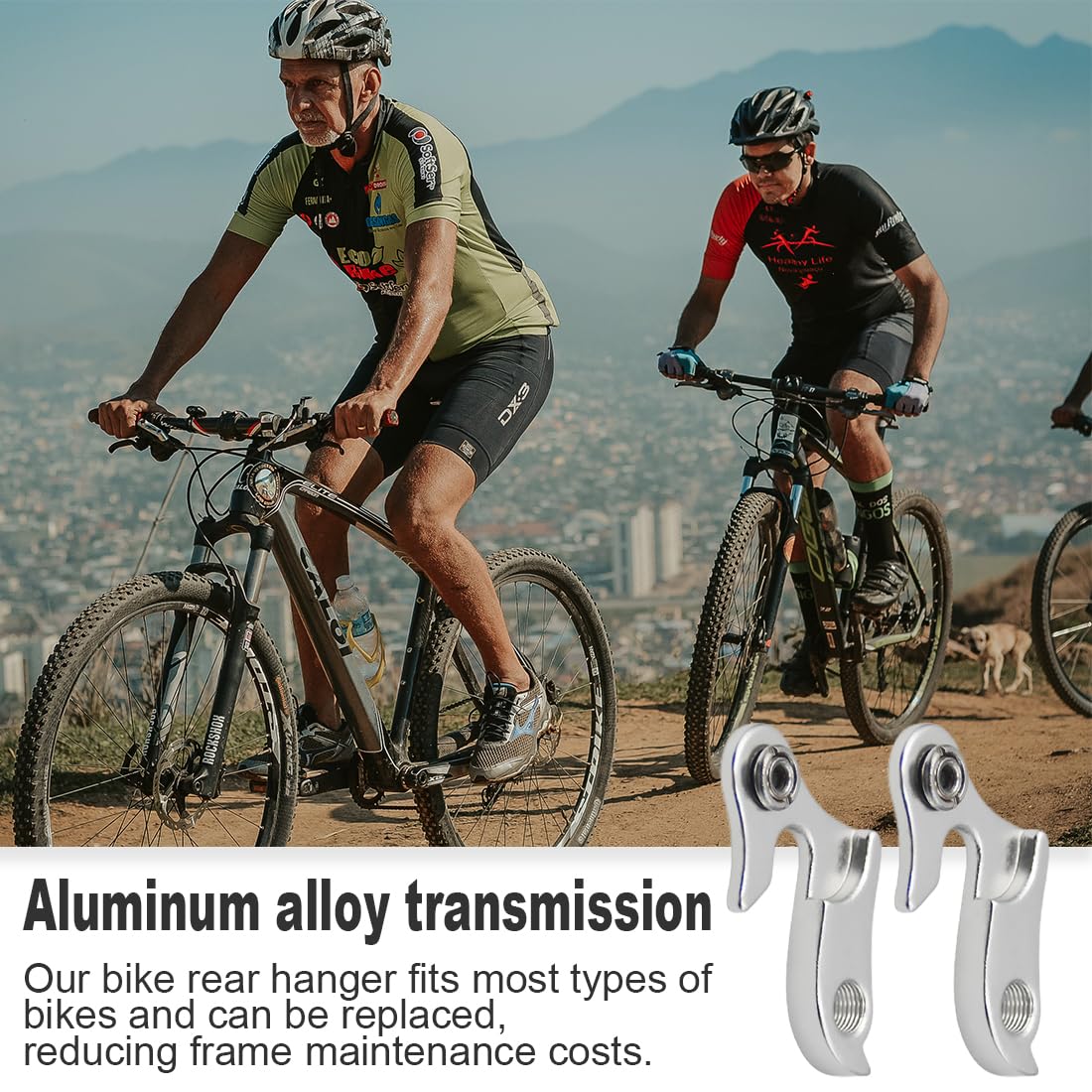 2 Kit Forcellino Cambio Per Mountain Bike | Gancio Deragliatore Posteriore In Alluminio - Universale Per Bici - Foto 4