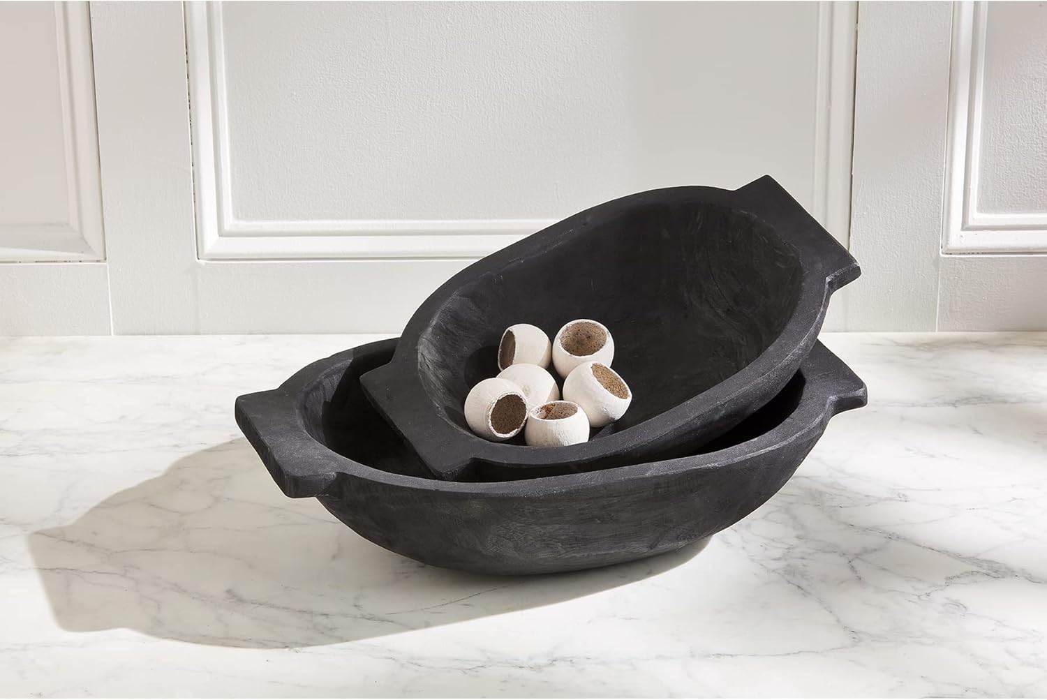Mud Pie, White, Wash Bell Cup Filler, 8 3/4" x 7"
