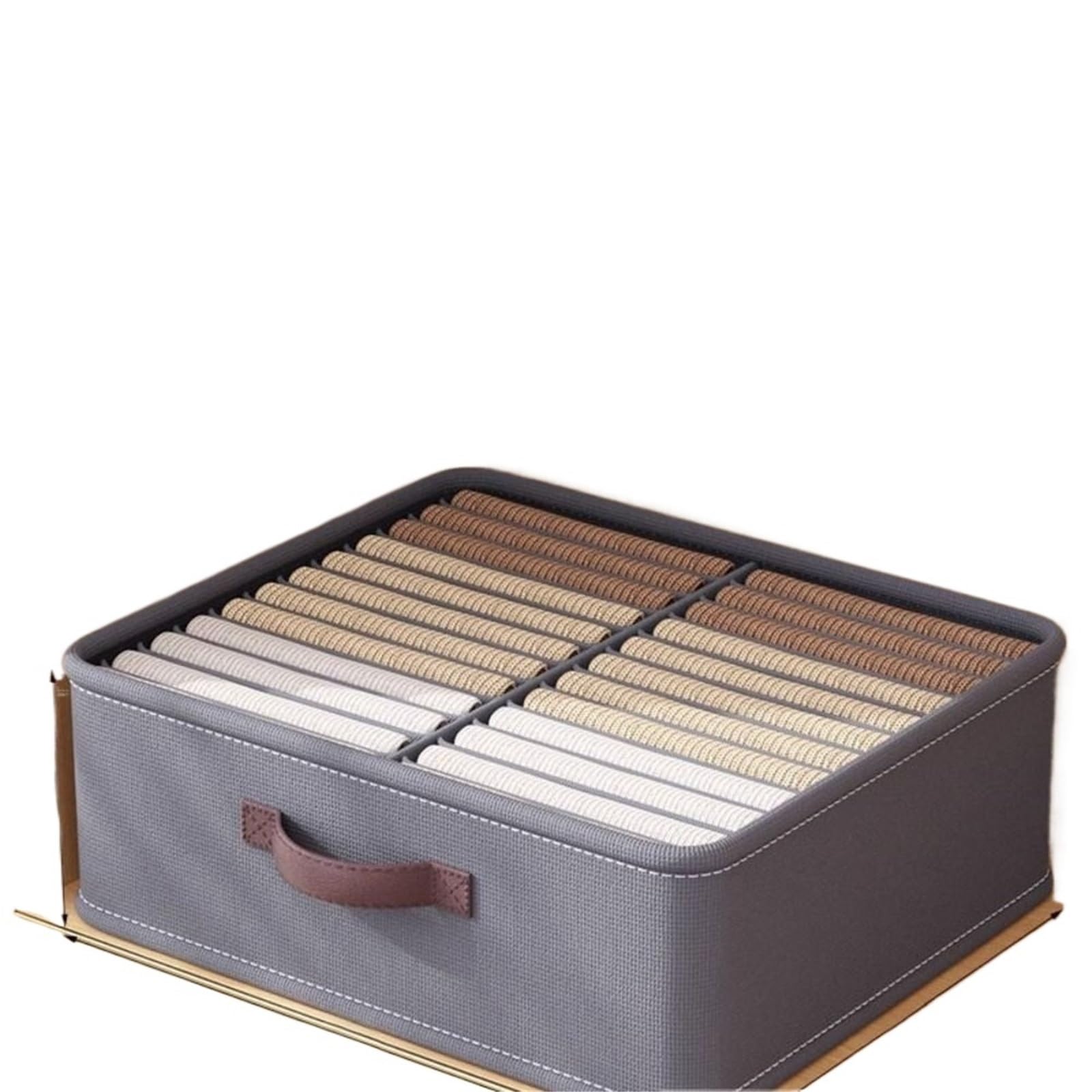 Garde-robe Organisateur de Rangement de Vêtements Pantalon Pull T-shirt Boîte de Rangement avec Planche PP Armoire Tiroir Organisateur Jeans Boîte de Rangement (Gris, 24 cellules)