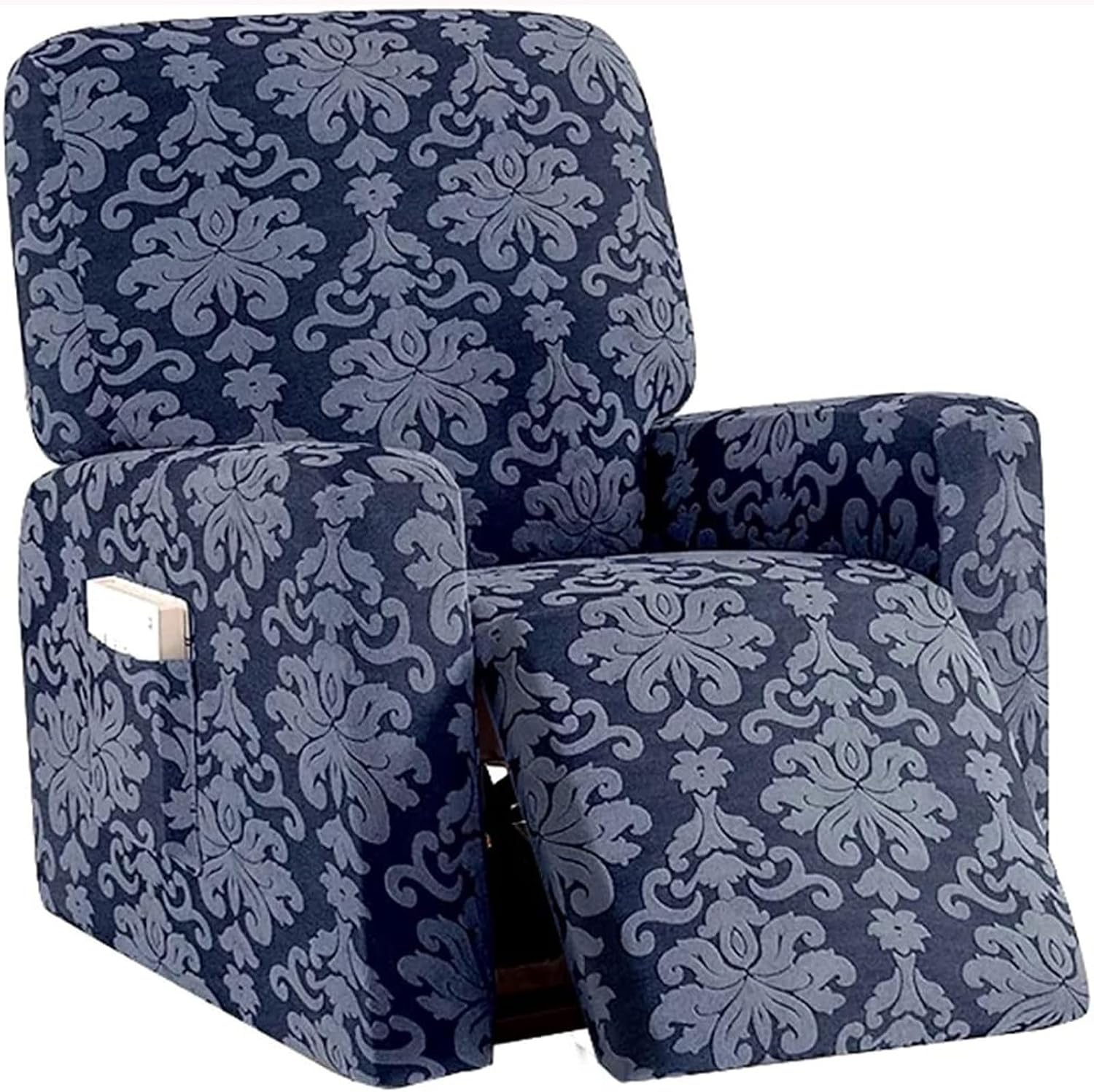 zyhfcfff-sd Recliner Cover with Pockets，Recliner Chair Covers for Reclining Chair with Elastic Bottom for 1/2/3 Seat，Furniture Protector, Washable (Color : B, Size : 3Seats)