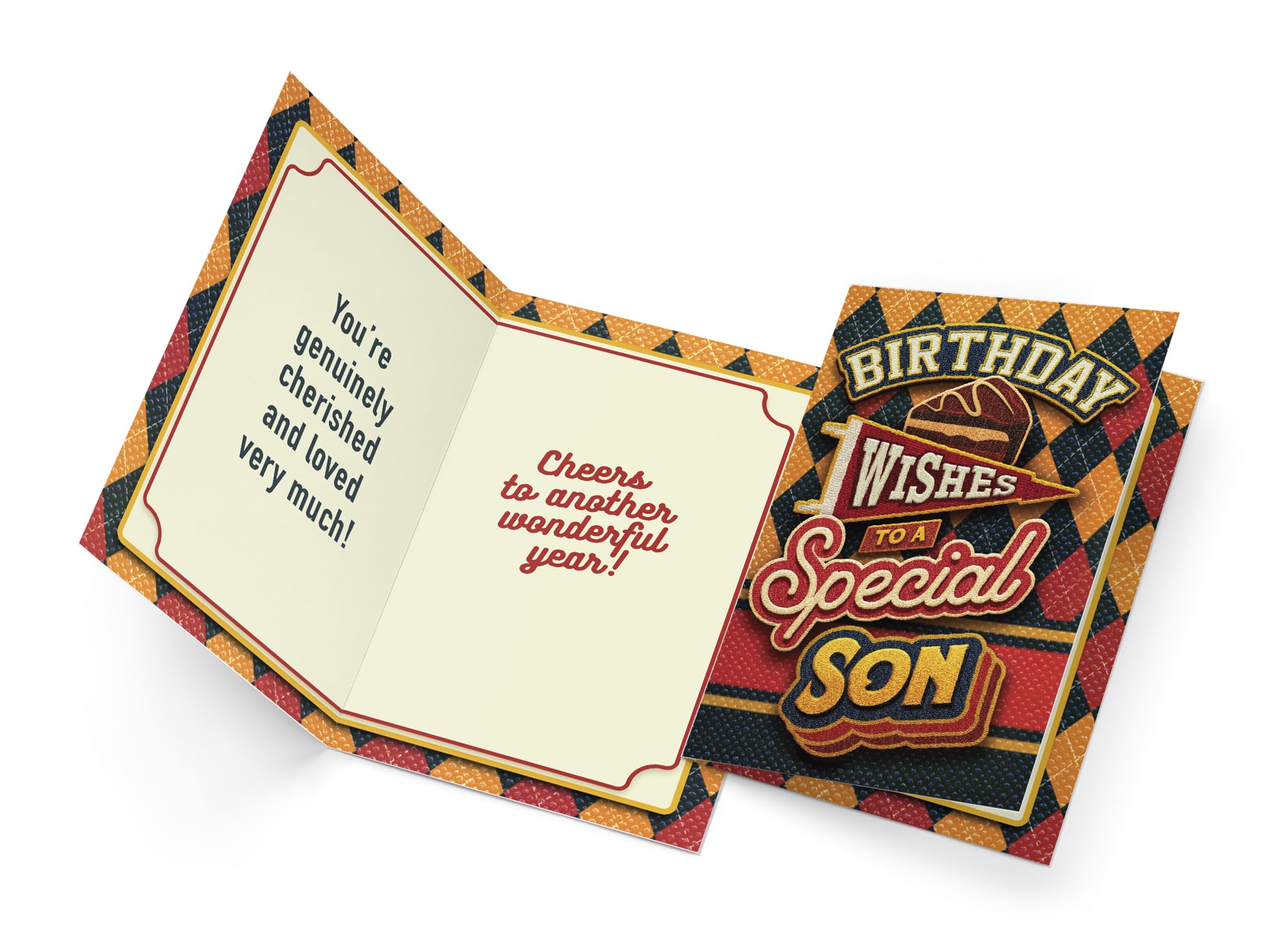 Prime Greetings Tarjeta de cumpleaños para hijo, fabricada en Estados Unidos, respetuosa con el medio ambiente, cartulina gruesa con sobre de alta calidad de 5 x 7.75 pulgadas, empaquetada en sobre