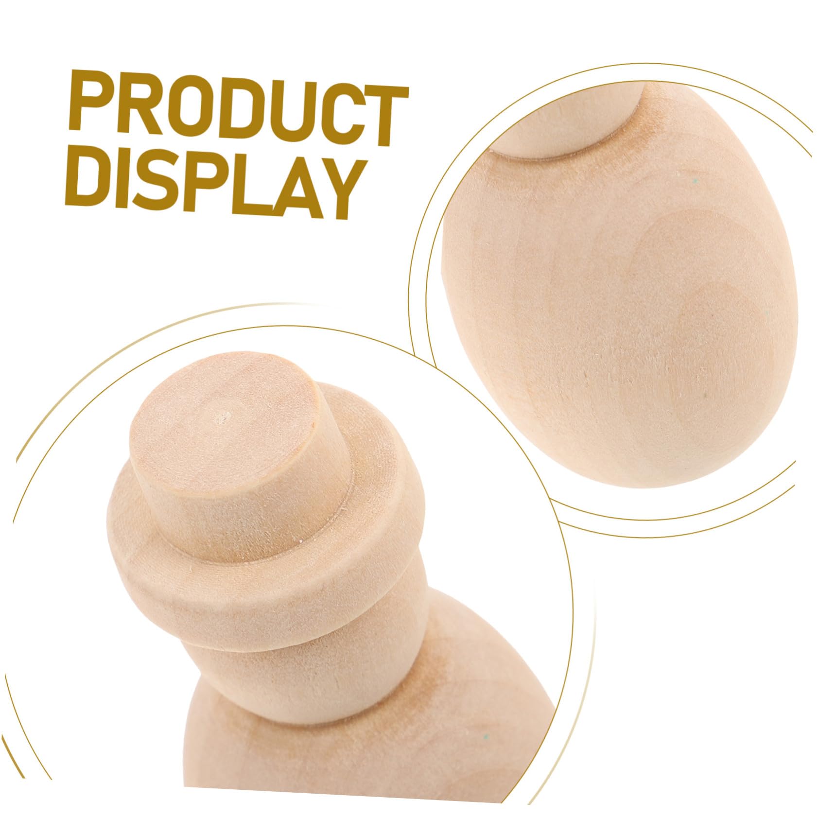 20 Piezas Figuras de Madera para Pintar Muñecos de Madera sin para Manualidades DIY con Superficie Lisa para Decoración y Creativos Casa y Escuela