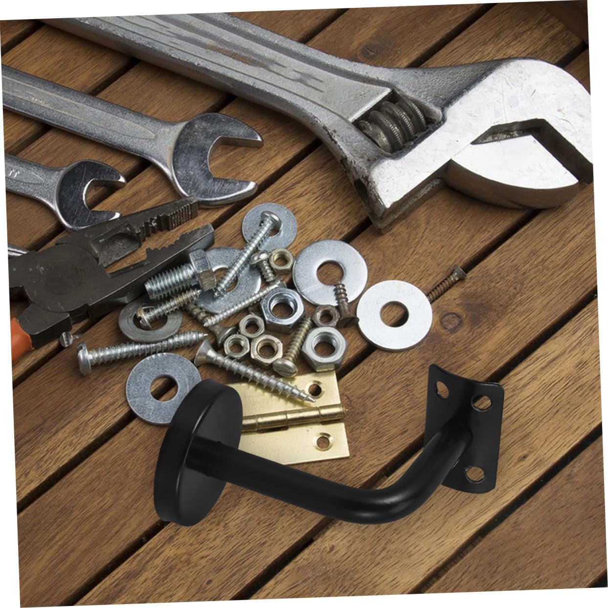 2pcs Solid Stainless Steel Handrail Brackets Easy Install Ergonomic Design for Stair Support Durable and Stable Wall Mount Holders for Indoor and Outdoor Use