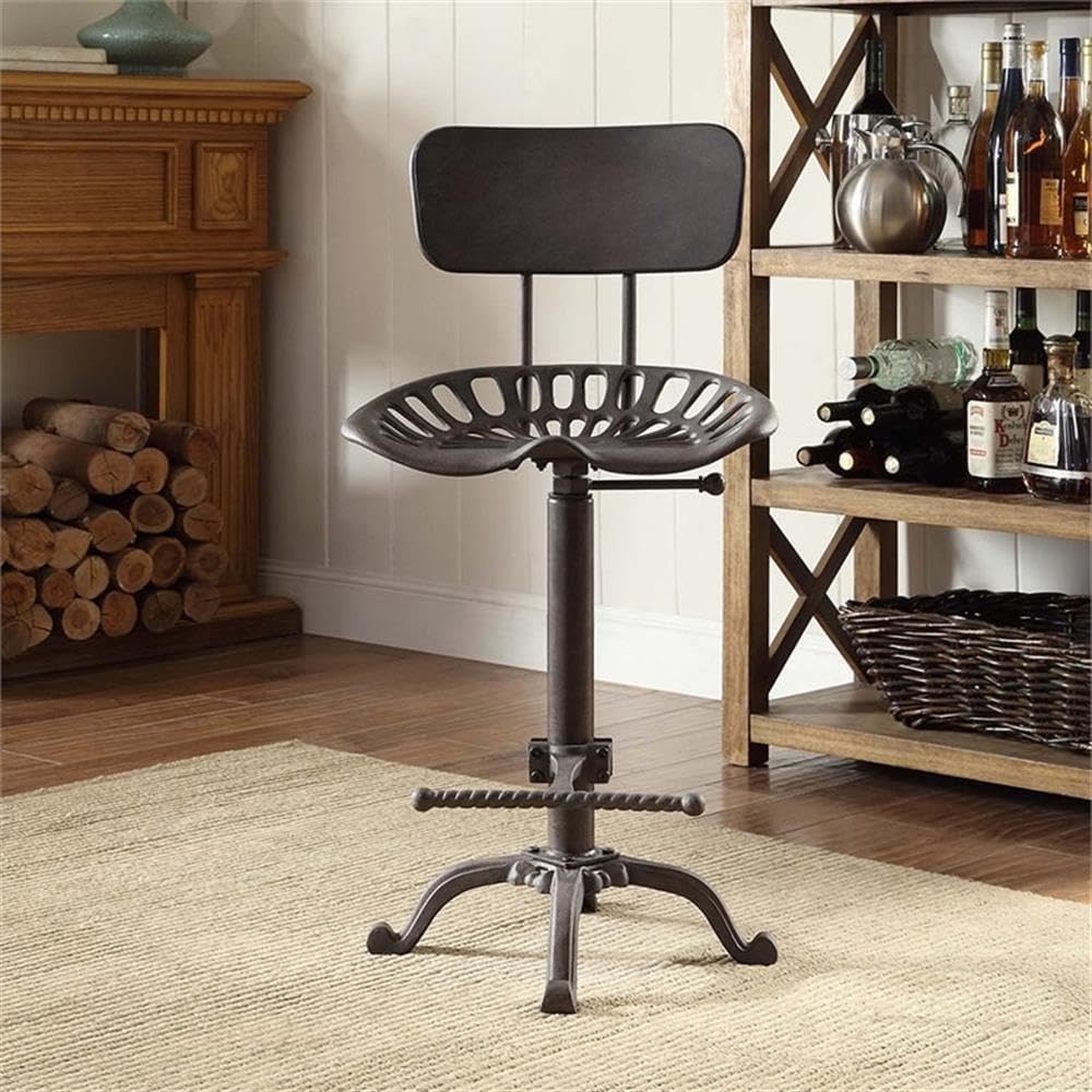 August Adjustable Bar Stool in Gray