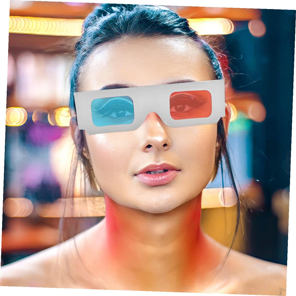 70piezas Gafas Anaglifas de Papel para Películas Gafas de Cartón para Proyectores de TV Fiestas y Cine Casa