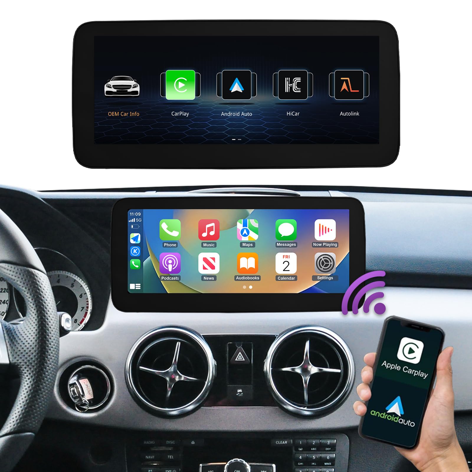 Mercedes-Benz カーナビモニター Amazon.com: NINETOM 2026 10.25