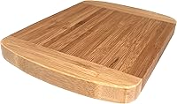 Vista 5 de Tabla de cortar ecológica de madera de bambú de napa marrón para cocina, talla de frutas, verduras y carne, tabla de cortar - 8 x 6 x 0.6 pulgadas