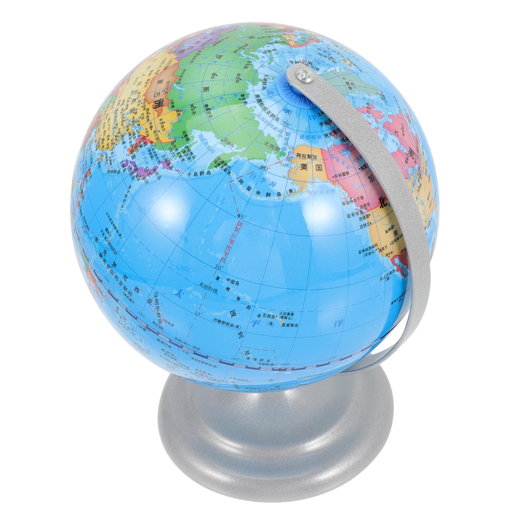 MAGICLULU Teaching Tool Decals Science Globes Kits Puzzle Gadgets Poster World Home Decor Office Decor Geography Globe Adornment Terrestrial Globe Metal Bracket