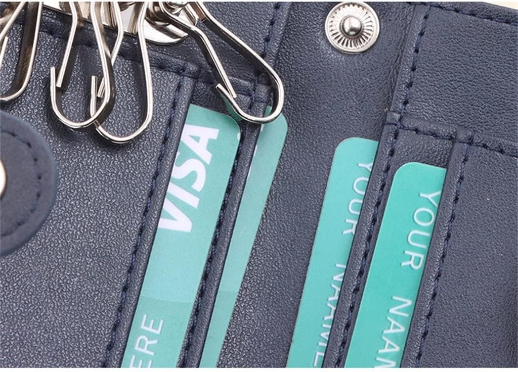 JSEIAJB Key Case Men's Leather Wallet Men's Card Holder Japanese Multifunctional Key Case