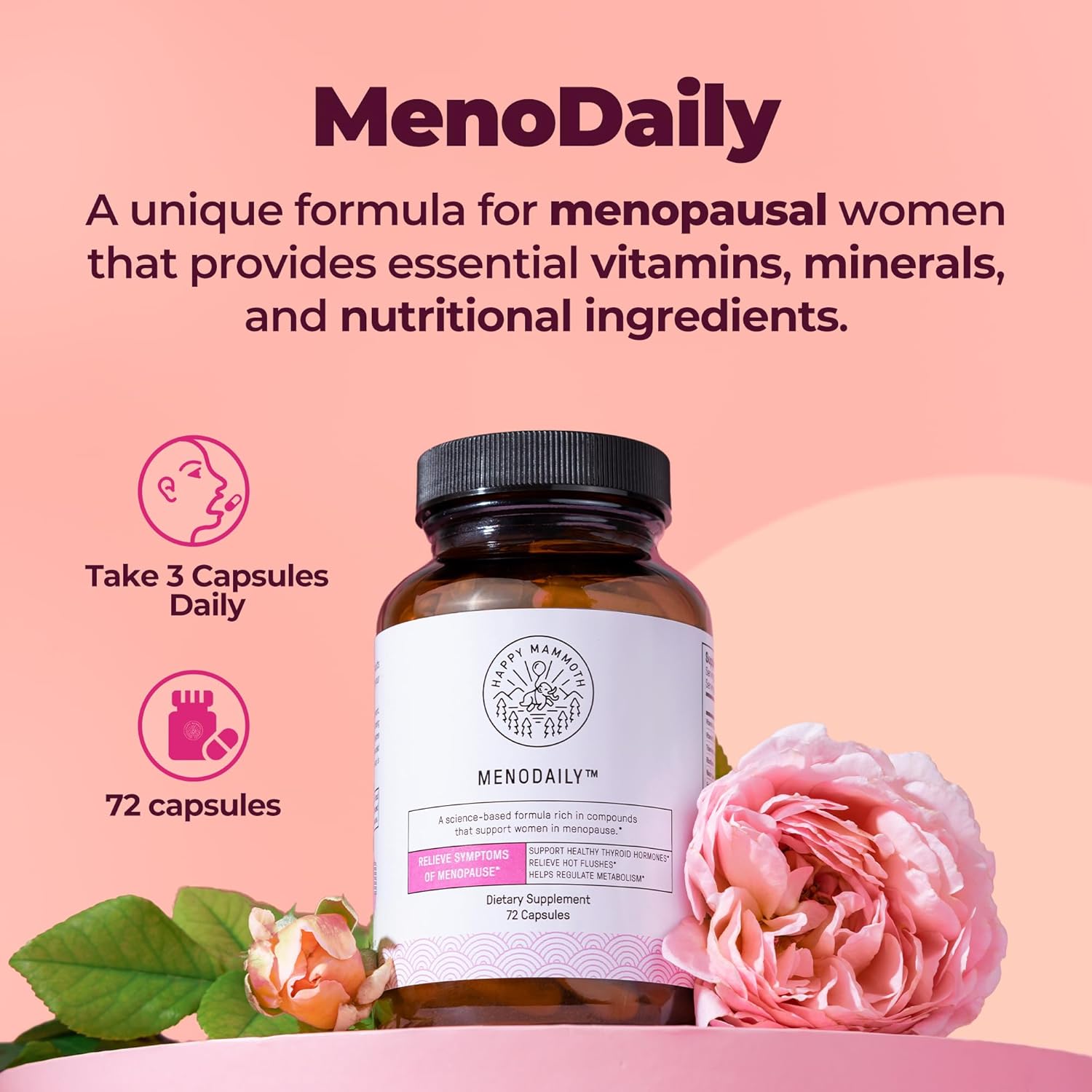 Happy Mammoth Hormone and Digestive Support Bundle with MenoDaily and Complete Gut Repair, Menopause and Bloating Support Supplement Kit, 2-Piece Kit - Image 8