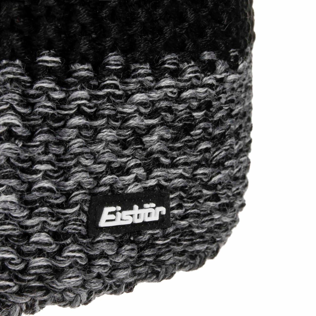 Eisbär Bonnet a Pompon Styler Femme/Homme - Made in The EU de Ski en Tricot pour l'hiver avec Doublure, Doublure Automne-Hiver Hiver