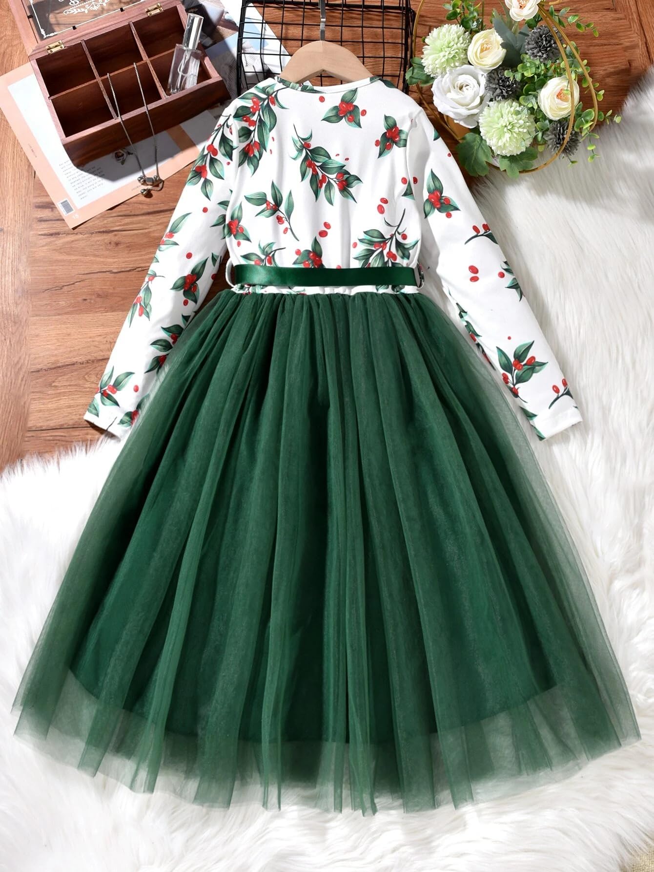 TAGAS Baby-Girl's Satin Fit and Flare Knee-Length Frock (KD-96-GREEN-3_Green 1