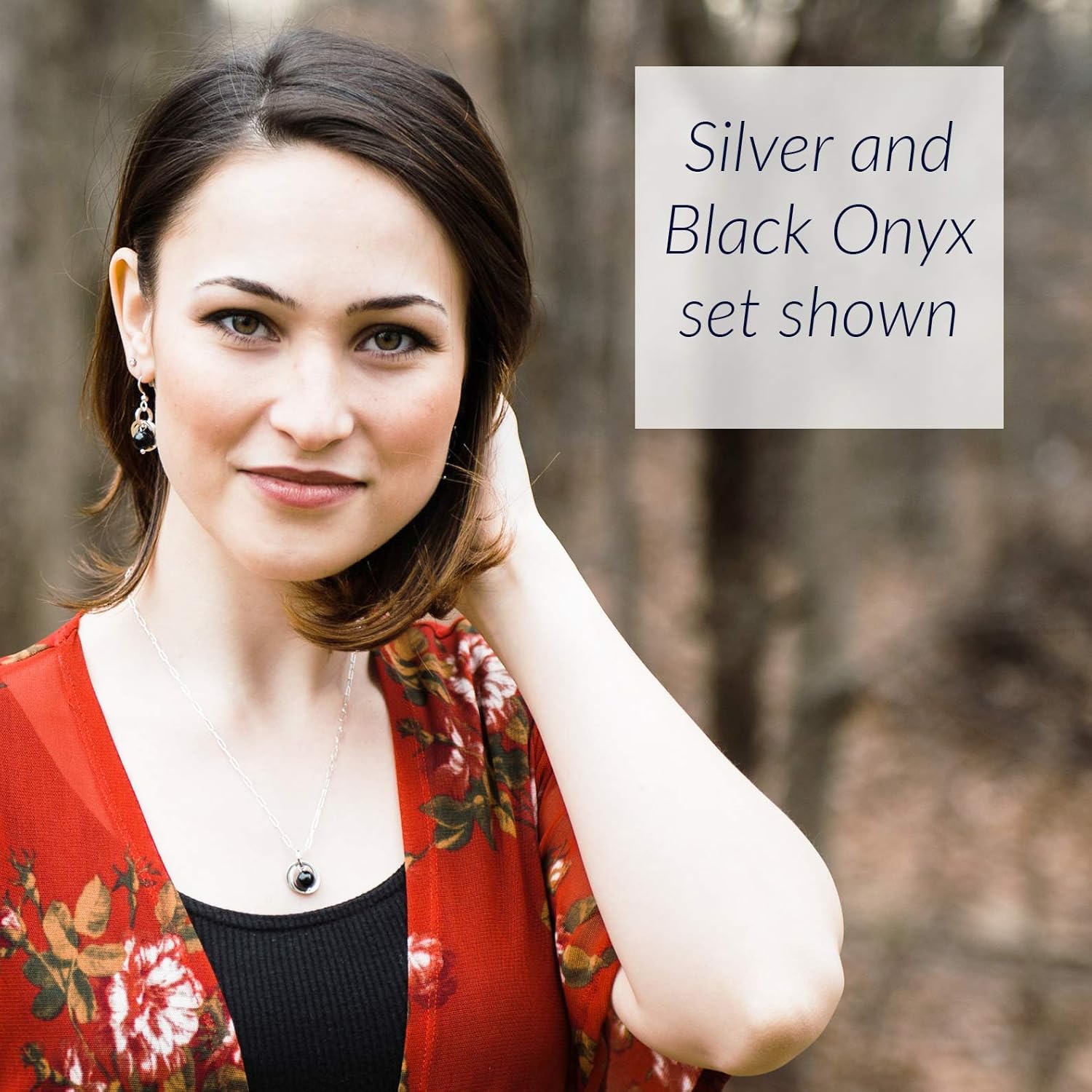 Tahmi 14K Gold Fill Real Tiger Eye Gemstone Pendant Necklace, Dainty Dark Brown Circle Necklace for Fall and Autumn, Classic Jewelry Jewelry Gift for Her with 18" Gold Fill Chain - Image 2