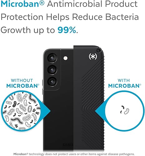 Miniatura 6 de Speck Productos Funda Presidio2 Grip Samsung Galaxy S22, bisel elevado, NegroNegroBlanco