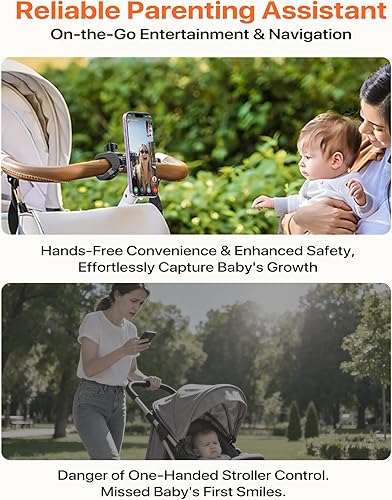 Miniatura 5 de Abrazadera magnética de soporte de teléfono para cochecito 24 imanes N55 Soporte giratorio para manillar MagSafe accesorios universales para