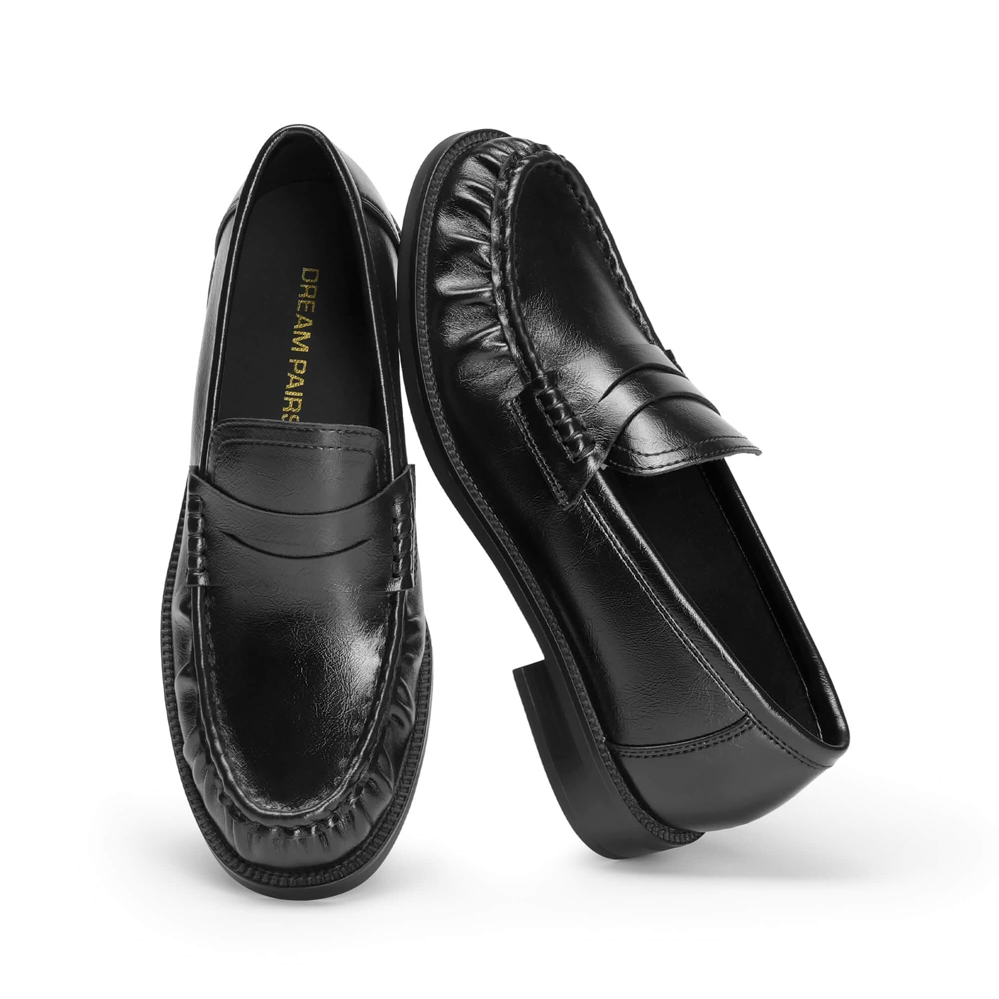 DREAM PAIRS Penny Loafers for Women Business Work Shoes Comfortable Slip On Casual Dress Shoes Lightweight Office Flats Shoes