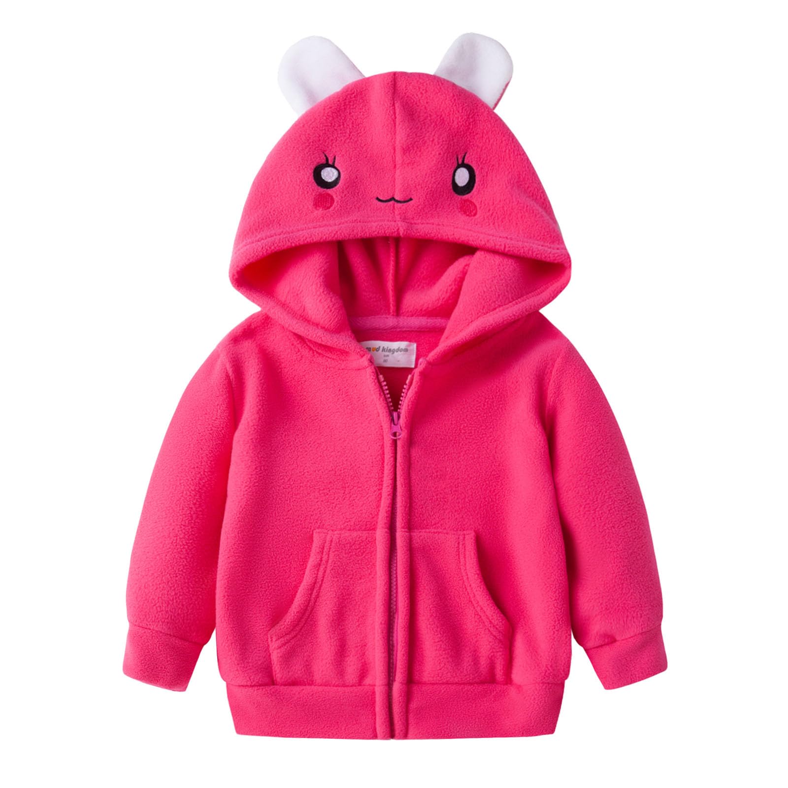 Mud Kingdom Fleece Hoodies Jacket for Boys Girls Full Zipper Long Sleeve Happy Halloween