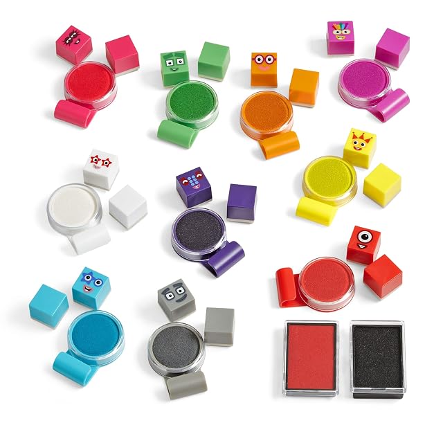 Foto 3 de 8 de Learning Resources Set de Sellos Numberblocks - Parque de Stampolines con 32 Piezas