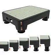 5-Level Adjustable Step Stool, Noctilucent Bedside Step, 700 LBS Capacity Safety Step Platform, Indoor and Outdoor Foot Stool for Seniors and Kids, Wide Step Stools Elderly Assistance at Night