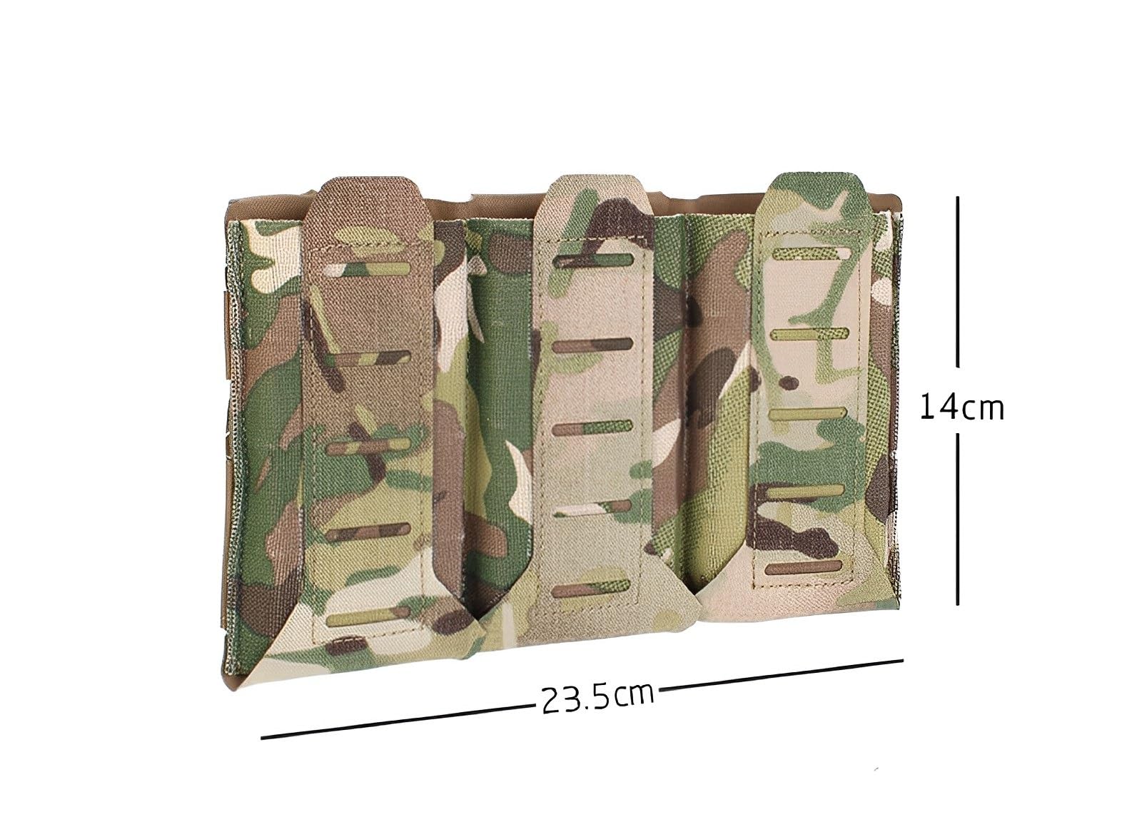 Pochettes Tactiques PEW Tactical Triple 5.56 - Coupe Laser MOLLE - Camo - Pour FCPC Ferro
