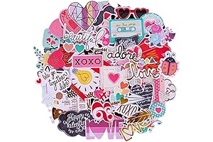 FaCraft Scrapbooking Supplies Ephemera Die Cuts Stickers (95 Love Themed Stickers)