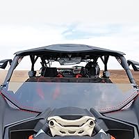 Vista 2 de UTV - Parabrisas delantero medio transparente, resistente a los arañazos, duro, compatible con Can Am Maverick X3 XRS XDS Turbo R Max 2017-2023