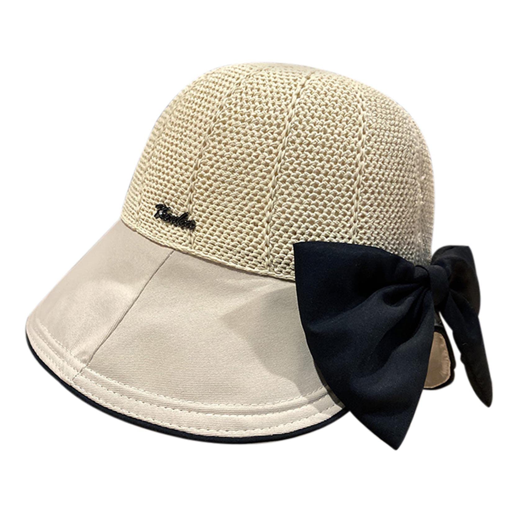 Damski kapelusz typu floppy Bowknot Wide Rand Sun Protection kapelusz słomkowy lato ochrona przed promieniowaniem UV czapka plażowa