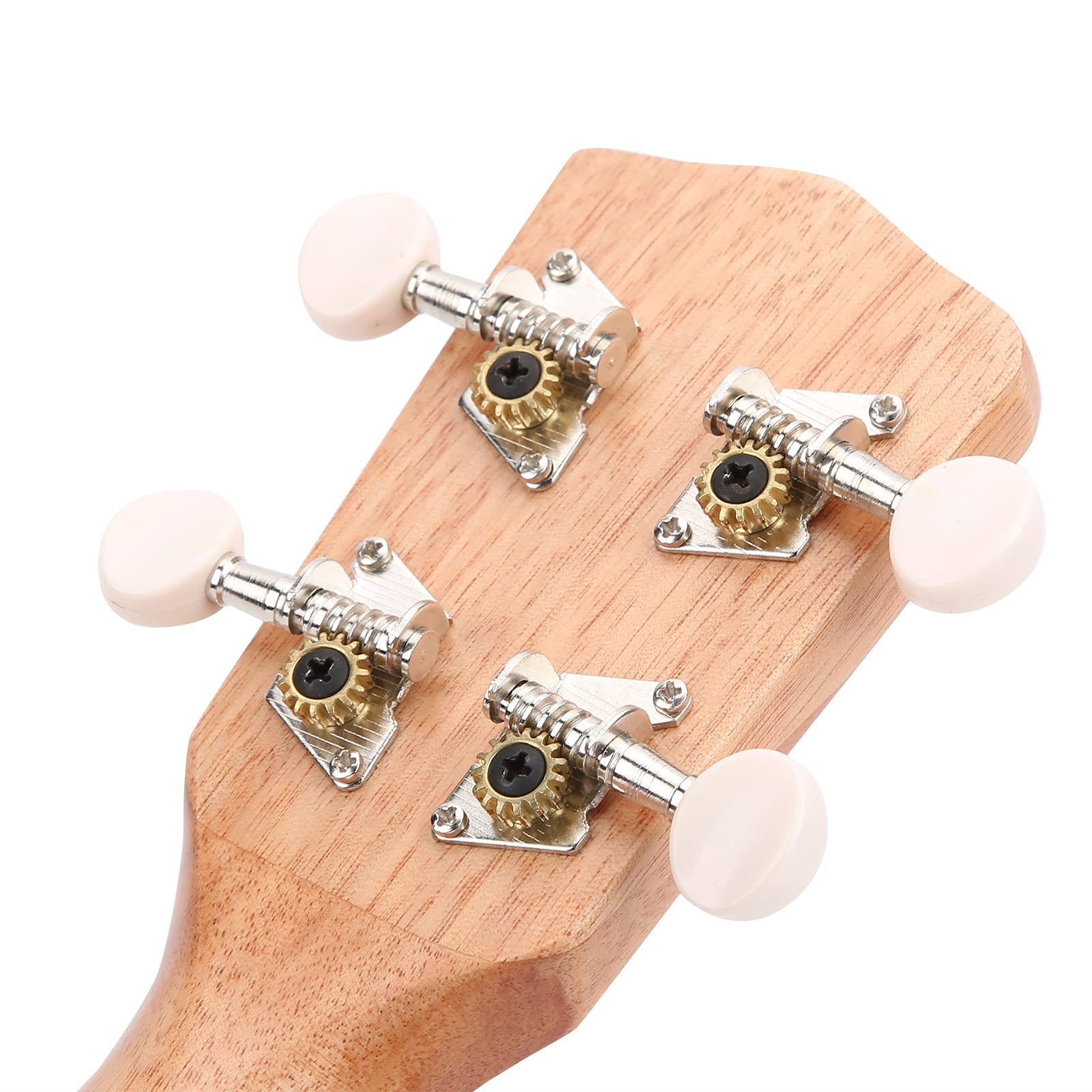 Ukelele de caoba para principiantes con bolsa de viaje y afinadores cerrados para aprender música, un instrumento musical de tamaño soprano de 21 pulgadas que crea un
