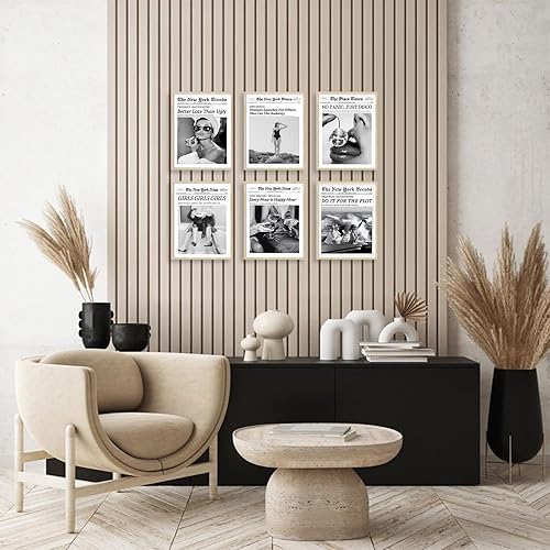 Miniatura 2 de TWNSLLA Arte de pared de periódico de moda para mujer, busca dónde los hombres obtienen la audacia, impresiones de pósteres del New York Times,