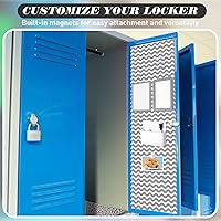 Vista 5 de Timgle Juego de casilleros magnéticos de 8 piezas, incluye papel tapiz magnético, espejo, armario, organizador, alfombra, pizarra blanca, marcador