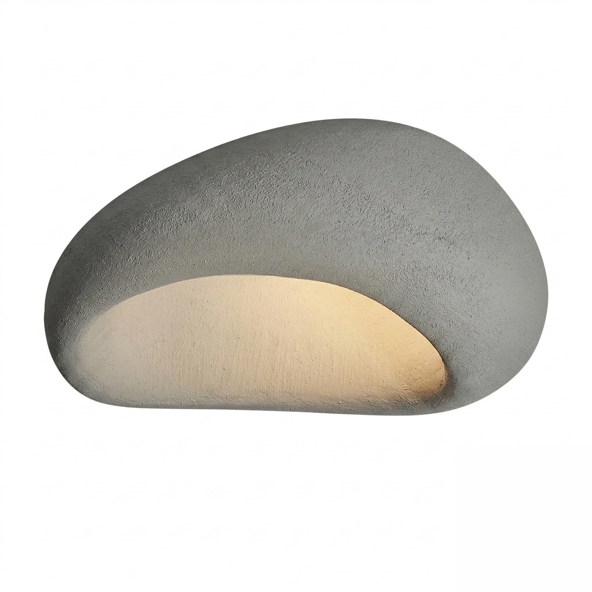 NHPJFDC Cream Pebble Flush Mount Ceiling Light, Stone Texture Bedroom Lamp, Low Profile Fixture for Living Room, Hallway, Entryway, Study, Apartment Foyer, Condo Hallway Residential(Gray,Small)