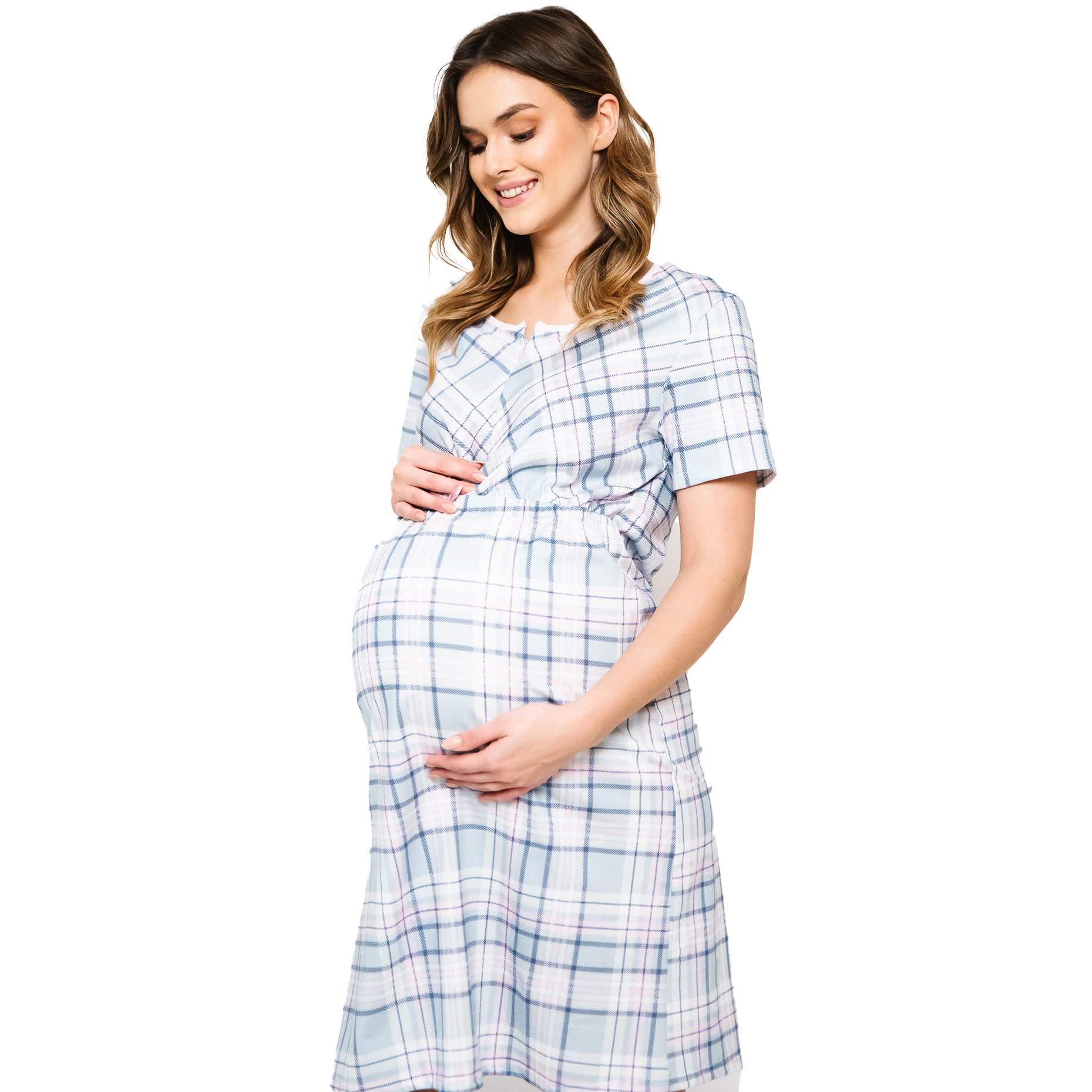 Italian Fashion Camison Lactancia Hospital | Ropa Premama Embarazada | Ropa Embarazada Mujer con Cierre | Camison Hospitalario Mujer | Bata Maternidad Hospital S-XXL — view 10
