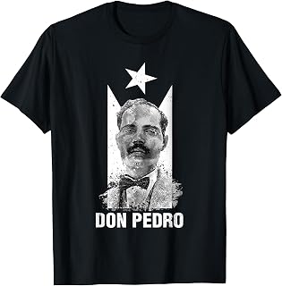 Pedro Albizu Campos Black Puerto Rico Flag Don Pedro T-Shirt