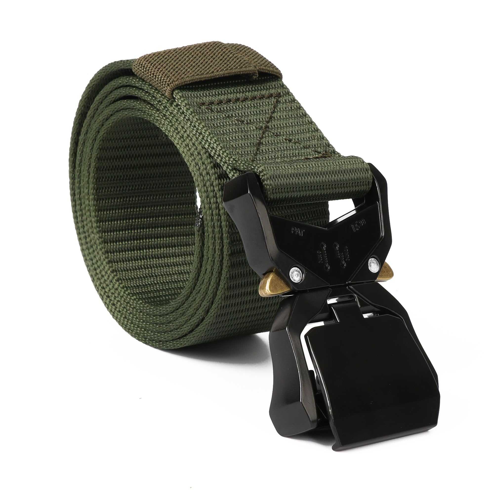 Pristine Men's Green - 1 Pack Belt : Military Olive Green Belt - 30-36 Waist