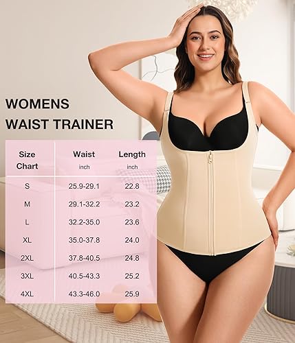 Miniatura 6 de Corsé Eleady para mujer, con altura hasta el busto, con ballenas de acero, modelador del cuerpo con tiras ajustables