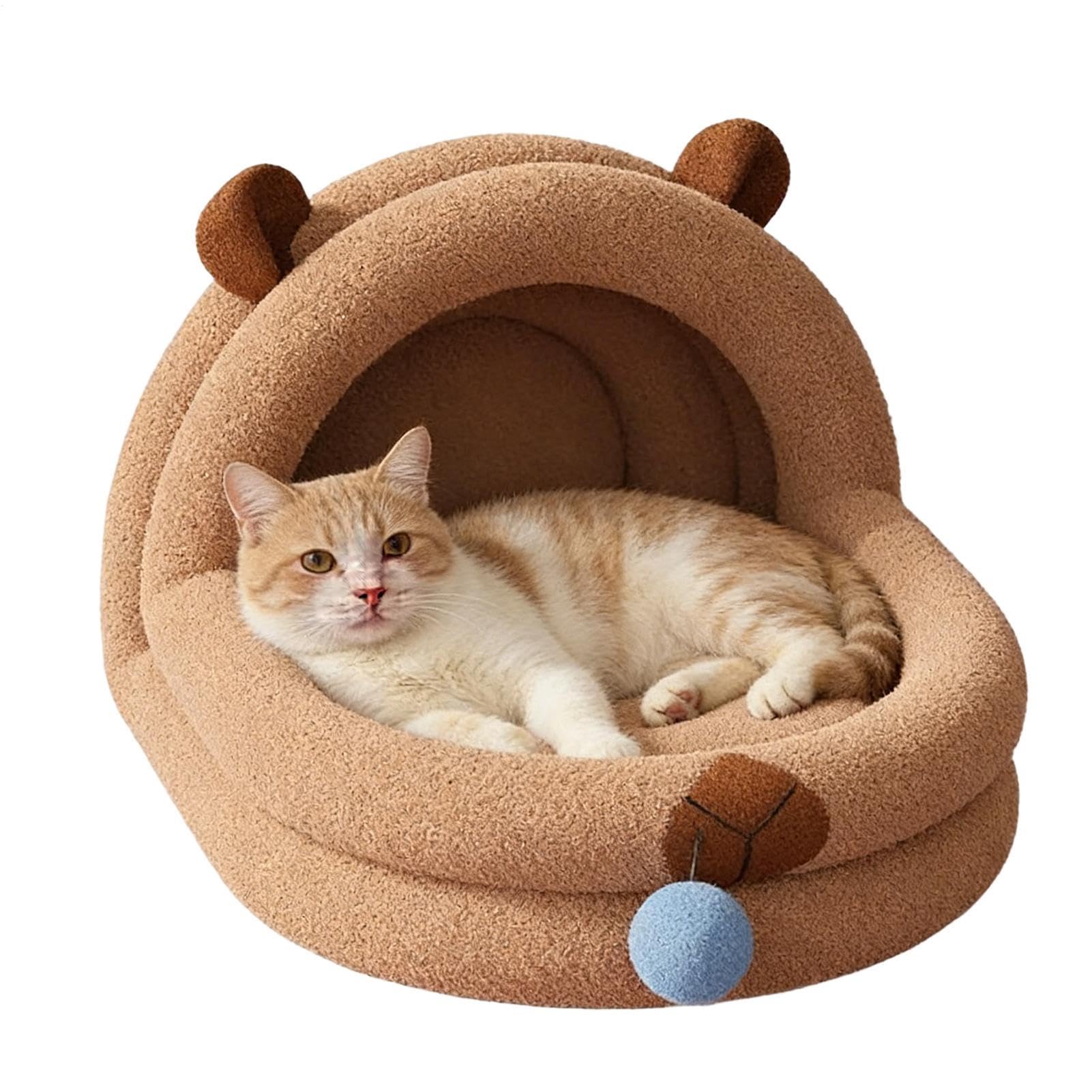 Lit grotte chat anti-griffures : la solution durable contre l'usure des paniers