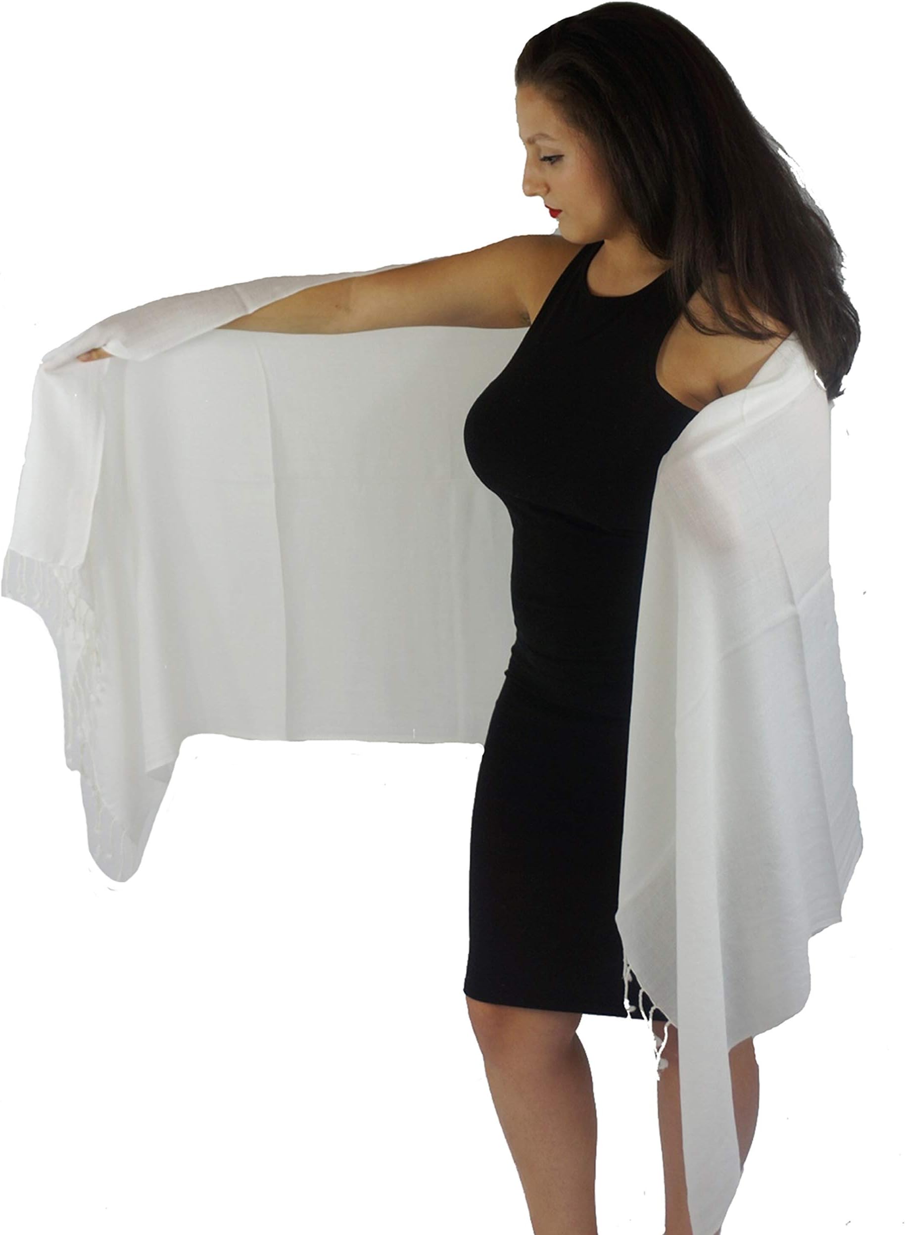 Scarf/Shawl/Wrap/Stole/Pashmina Shawl in solid color from Cashmere Pashmina Group (Regular Size)